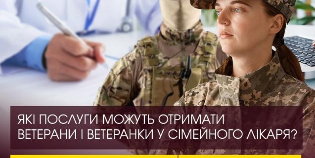 




Які послуги можуть отримати ветерани і ветеранки у сімейного лікаря?


